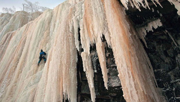Ice Climbing in Korouoma Canyon