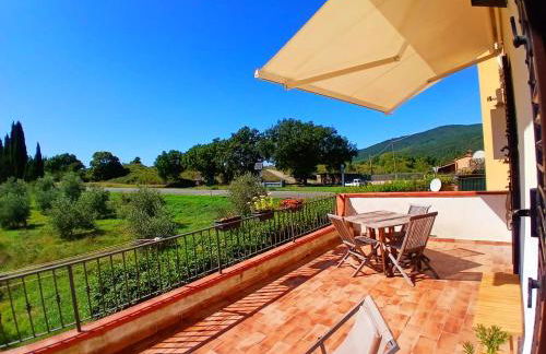 INCANTEVOLE CASA TOSCANA con travi in legno, ampia terrazza e vista sulle colline - Foto 6