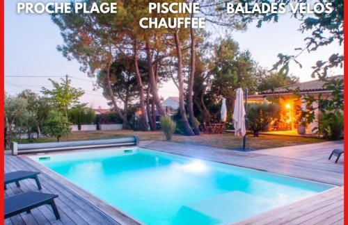 "LA VILLA DES HAUTES MERS" Villa 4 étoiles, 10 personnes, piscine privée chauffée, parc arboré, proche plage et marais - Foto 1
