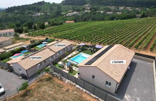 En Ardèche, maison de vacances l'Odyssée climatisée avec sa piscine privée et chauffée - Foto 8