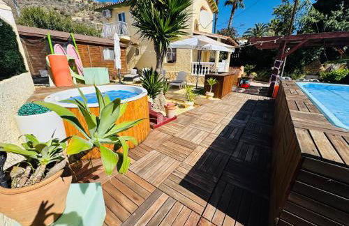 Calpe chalet privado piscina a 5min de la playa y centro jacuzzi barbacoa wifi aire - Foto 4