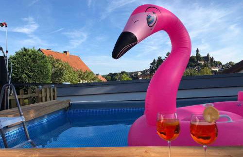 4 Sterne Ferienwohnung Schlossblick Sauna Pool Whirlpool pri - Foto 52