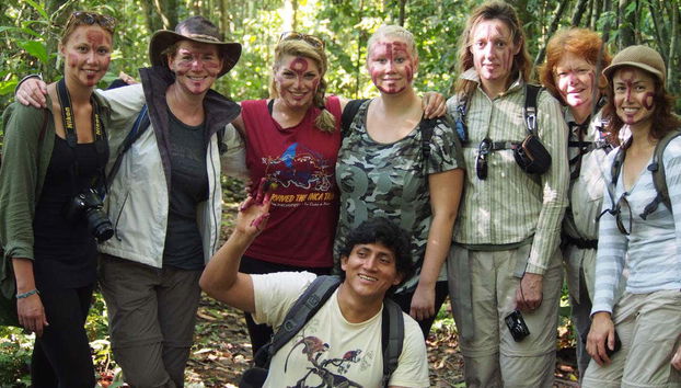 Desfrutando da rota pela selva de Tambopata