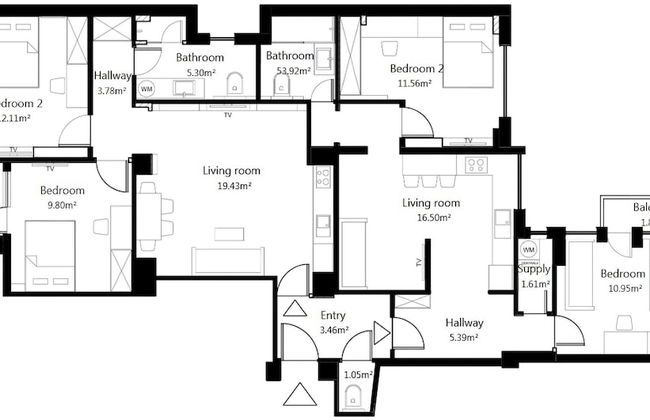 Central 4BR Flat - 2 Units Combined with Balconies, Near Cismigiu, 2 Kitchens & 2 Baths - Foto 27