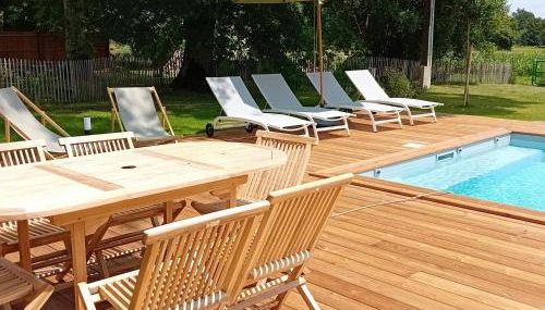 Maison neuve avec piscine chauffée, 4 kms de Contis plage - Foto 5, sunbed, Garden view