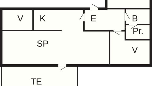 4 Person Holiday Home in Ostervra - Foto 5, Grundriss