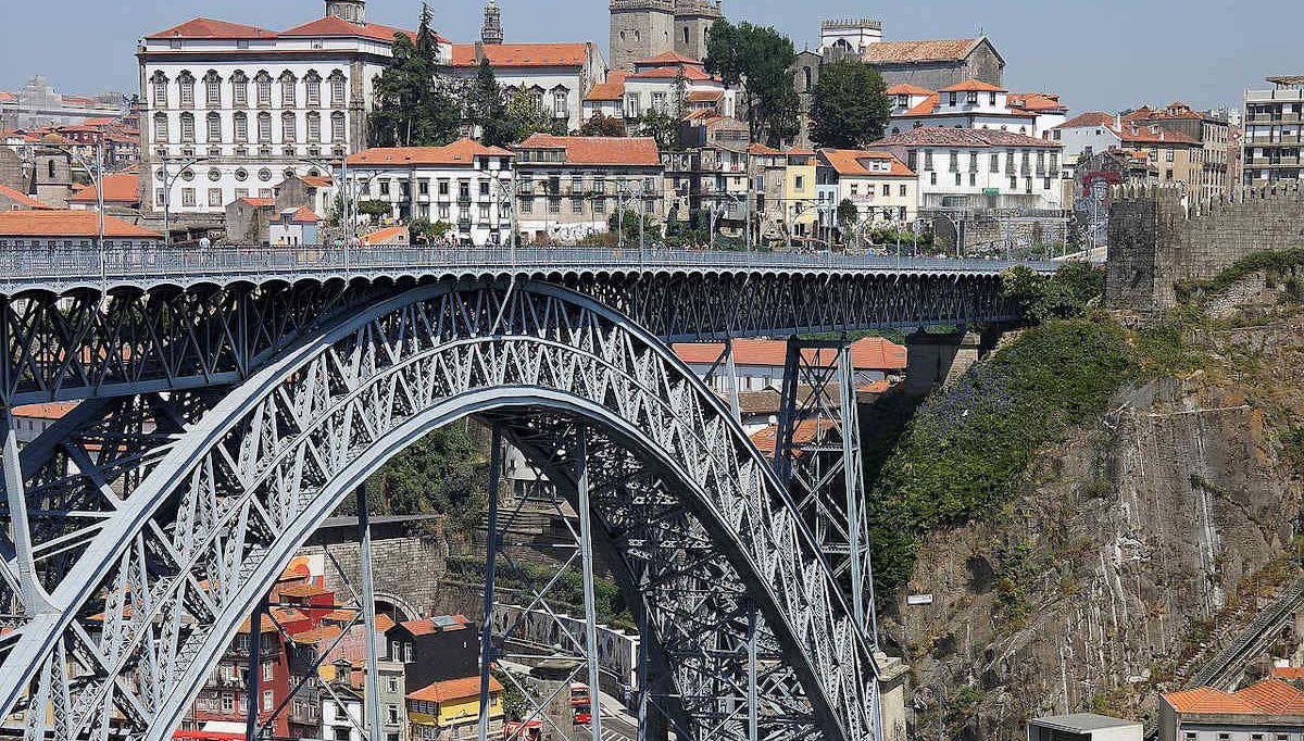 Vista de los puentes de Oporto