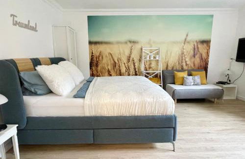 FeWo Studio 'Ein Bett im Kornfeld', Küche, 30qm, Souterrain - Foto 2