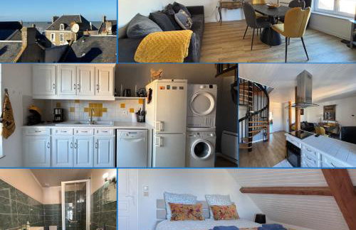 Mulberry duplex bien équipé 2 chambres petite vue sur mer plein centre d'Arromanches à 2 mn de la plage à pied et près de Bayeux au coeur des plages du débarquement - Foto 2