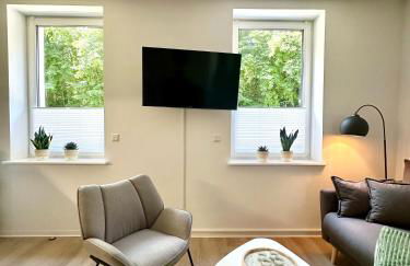 Modernes Apartment mit Queensize-Bett, NETFLIX, Küche, Erdgeschoss, Nähe AMEOS Klinik - Foto 48