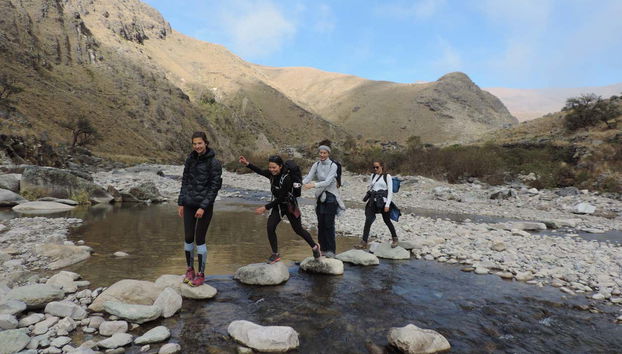 Disfrutando de la ruta de trekking