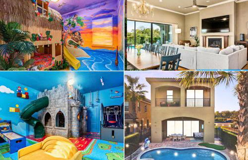 Luxury Resort Family Home Professionally Furnished Ultra Comfortable beds Epic Mario Game Room Themed Bedrooms Heated Pool and Spa Outdoor Grill Golf Course View - Foto 56