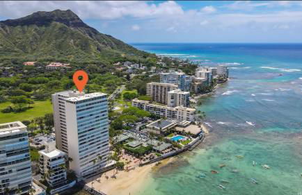 Beachfront Honolulu Condo ,Ocean View, High Floor, Quiet, Colony Surf 1202 - Foto 12