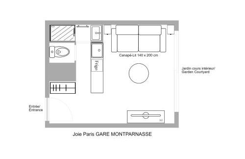 Studio cosy et calme près de Montparnasse - Foto 19