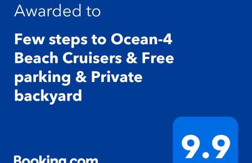 Few steps to Ocean- Beach Cruisers & Free parking & Private backyard - Foto 8