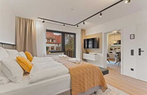 1-2 Personen - Parkplatz - Fahrradgarage - Zentrum - Küche - Balkon - Klima - Foto 3