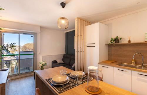 Studio moderne pour 2 personnes avec cuisine équipée et TV à Gourette - FR-1-400-122 - Foto 9