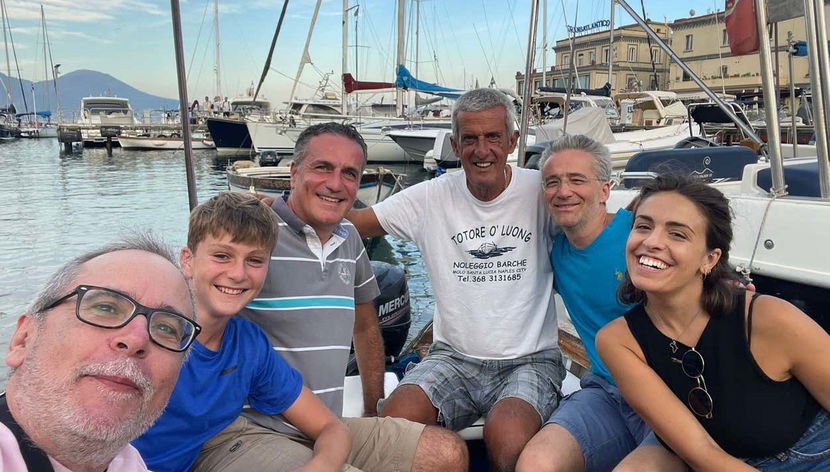 Take a group picture on board the boat!