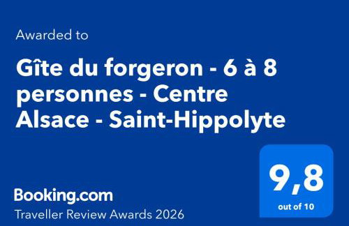 Gîte du forgeron - 6 à 8 personnes - Centre Alsace - Saint-Hippolyte - Foto 2