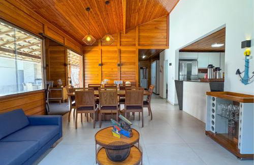 casadecastelhanos, Quadra do MAR de CASTELHANOS, 4 suítes com AR, Churrasqueira, Piscina, Hidromassagem, Cozinha INTEGRADA GOURMET Ideal para FAMÍLIA E AMIGOS - Foto 32