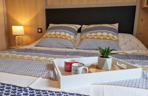 Chalet 19 Cosy bord de Lac, dans domaine avec piscine couverte accueil 4 voyageurs LOUMAELOU - Foto 9