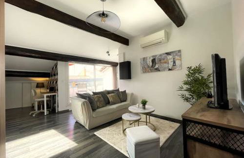 Charme urbain sous les toits-Terrasse/Clim/Parking - Foto 20