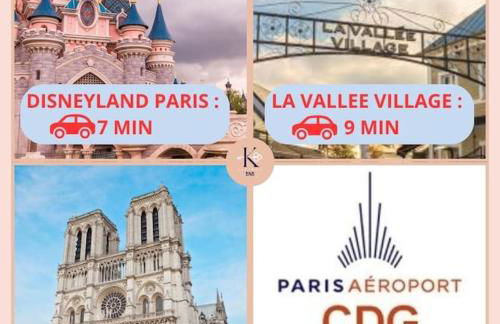 Agapé by Kleidos -Disney à 10min, T2 , 4P, Parking gratuit et terrasse - Foto 29