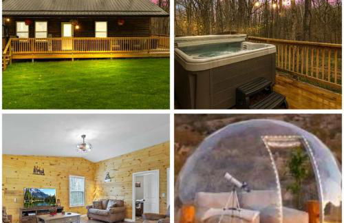 Cabin with King Bed , XBOX, HotTub, Games, Firepit , Stargazing Dome - Photo 1