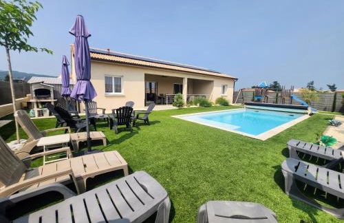 En Ardèche Villa de vacances l'Olympe climatisée avec sa piscine privée et chauffée - Foto 32