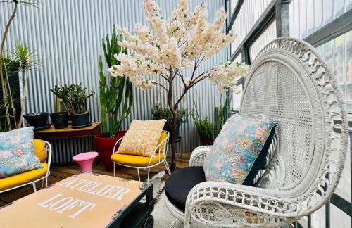 Loft atypique 130 m2 Clim patio couvert et terrasse pkg gratuit tram à 5mn à pied un accès direct au centre-ville - Foto 28