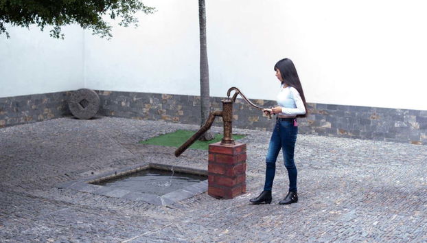 Antigua bomba de agua en la Casa del Libertador