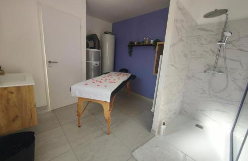 Un amour passionnel,love room,15 min du zoo,balnéo XL privatisée et disponible toute l'année ,piscine couverte et chauffée d'avril à fin septembre à partager avec d'autres logements et elle est privatisée de 20h à 22h - Foto 26