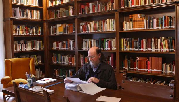 Una gran colección de libros y manuscritos