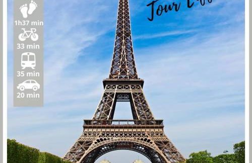 Nice Apartment with amazing view of Paris plus Parking - Foto 31