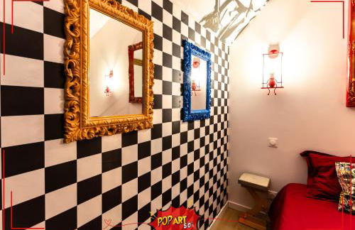 LOFT "POP ART 50's" Idéal PRO - Écran cinéma rétroprojecteur - WIFI Fibre - Borne arcade de jeu - Centre Ville - Foto 25