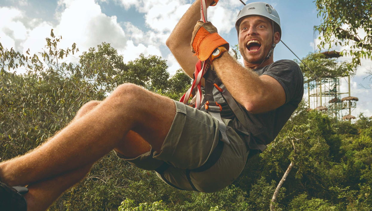 Tyrolienne au parc Selvatica