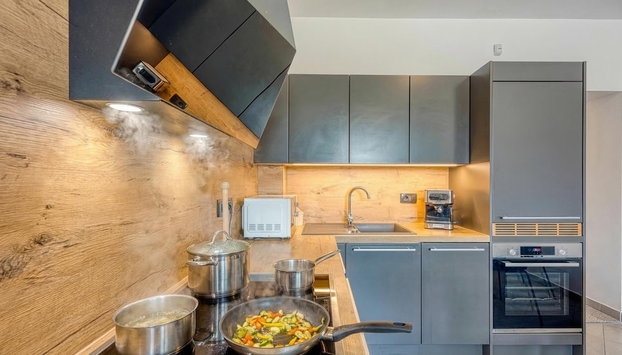 Modern Apt Deni: Terrace + Private Parking - Foto 4, Cozinha privada