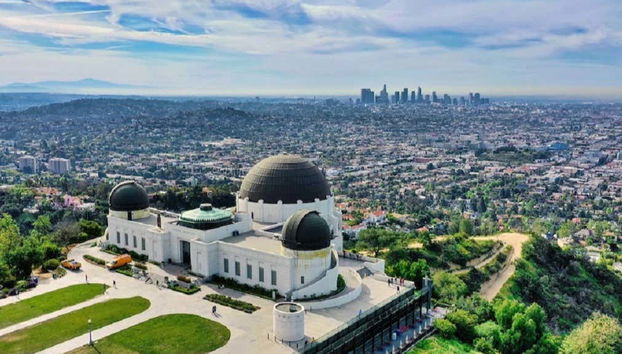 Vue aérienne sur l'Observatoire Griffith