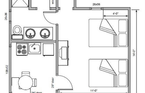 Cottage 11 - Double Queen Beds plus Child Loft w 2 Twins Private Bath & Kitchenette Pets Allowed Fee applies - Photo 7