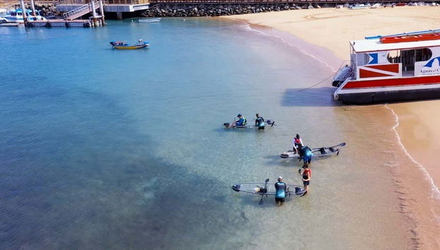 Préparation des kayaks transparents