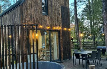 Domek lubiana180 WABI SABI w lesie jacuzzi sauna kominek - drewno w cenie pobytu - nad jeziorem Kaszuby pieski tylko do 10kg za dodatkową opłatą - Foto 47