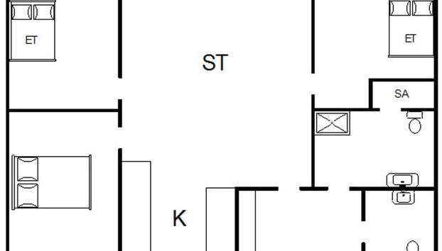 8 Person Holiday Home in Tarm - Foto 2, Plano