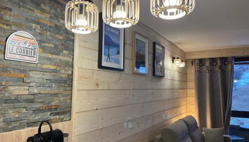 LE CORBIER Vue pistes Studio 5 personnes entièrement rénové et labellisé Qualité Hébergement Sybelles - Foto 4