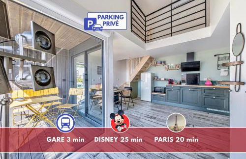 L'Escapade - PARIS 20 min - DISNEY 25 min - GARE 3 min à pied - PARKING - Confortable & Moderne - Free WIFI - Foto 1