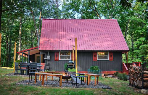 Red A Frame Shenandoah Escape Fire Pit BBQ - Foto 4