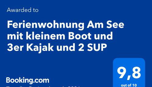 Ferienwohnung Am See mit kleinem Boot und 3er Kajak und 2 SUP - Foto 3