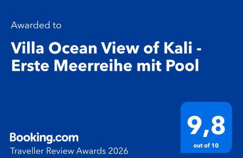 Villa Ocean View of Kali - Erste Meerreihe mit beheizbarem Pool - Foto 2