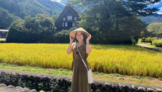 Une photo souvenir dans le village