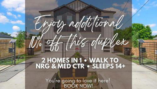 2 Homes in 1 Duplex Walk to NRG and Med Ctr Sleeps 14-20 - Foto 2