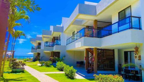 Casa Turquesa Pé na areia Piscina infinita Pet friendly Condomínio fechado - Foto 2, Garden view